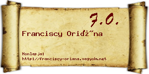 Franciscy Oriána névjegykártya